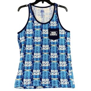 Bud Light All Over Print Beer Tank Top Summer Party Bar Festival Concert Frat Sm